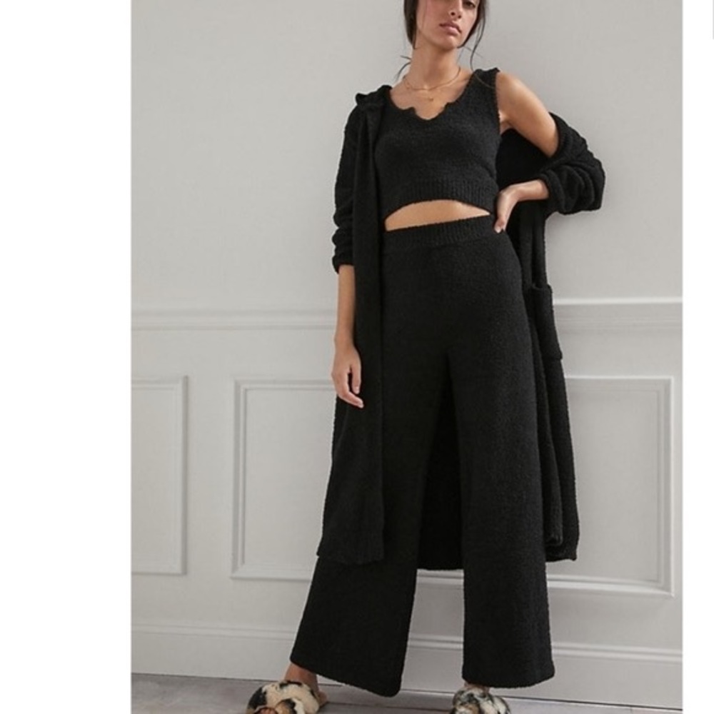 Anthropologie NIA Riley Crop Top and Lounge Pants (no robe)
